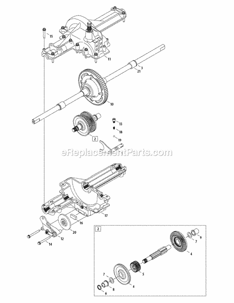 Engine Accessories Diagram and Parts List for 13AX771S004 2011 MTD Lawn Mower