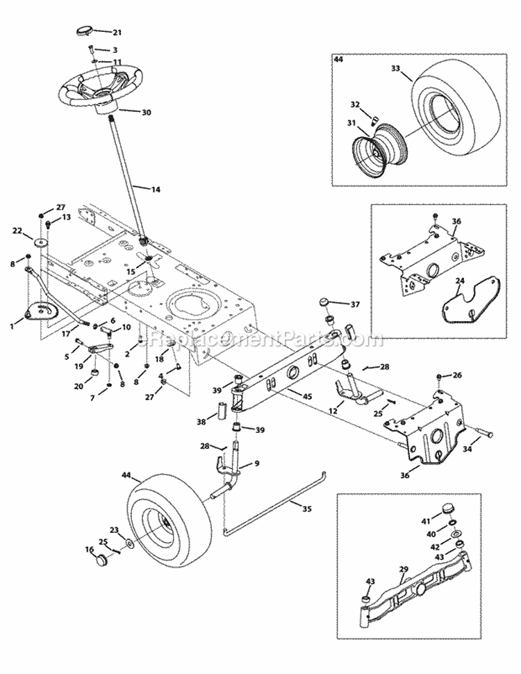 Frame & Pto Lift Diagram and Parts List for 13AX771S004 2012 MTD Lawn Mower