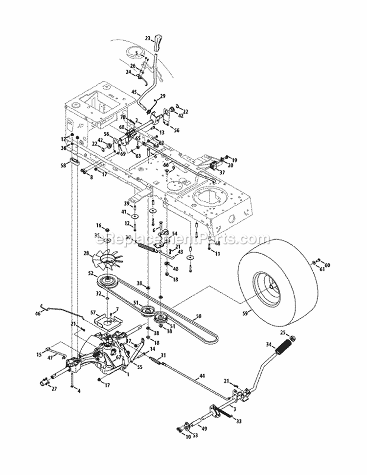 Page A Diagram and Parts List for 13AX795S004 2011 MTD Lawn Tractor