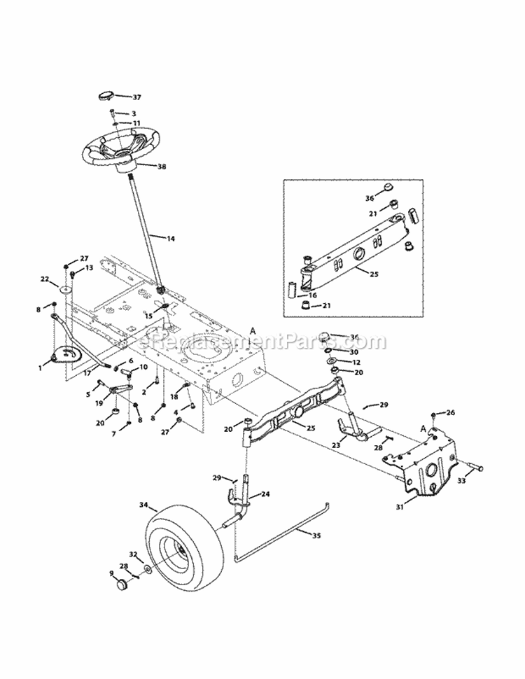 Page D Diagram and Parts List for 13AX795S004 2011 MTD Lawn Tractor
