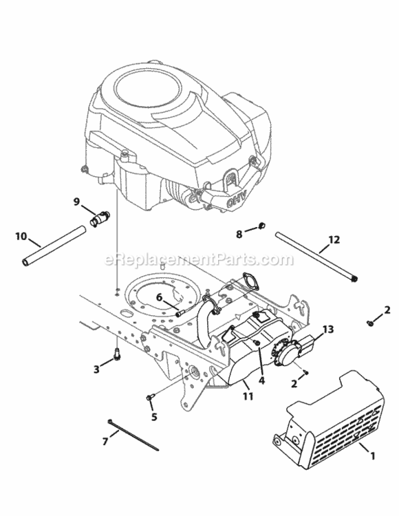 Page A Diagram and Parts List for 13AX795S004 2012 MTD Lawn Tractor