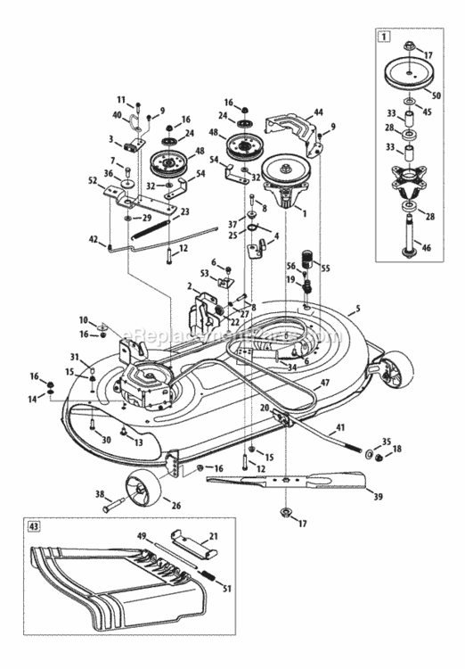Page F Diagram and Parts List for 13AX795S004 2013 MTD Lawn Tractor