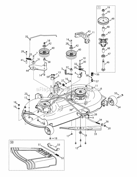 Page F Diagram and Parts List for 13AX795S004 2014 MTD Lawn Tractor
