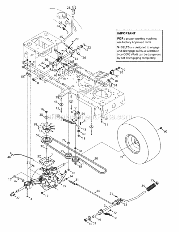Page I Diagram and Parts List for 13AX795S004 2014 MTD Lawn Tractor