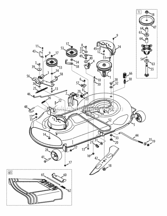Page F Diagram and Parts List for 13AX915T004 2012 MTD Lawn Tractor