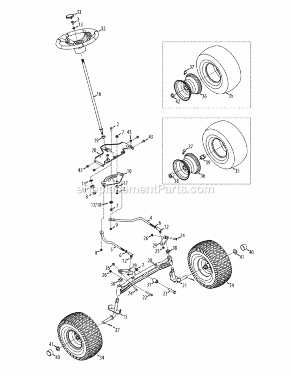 Page I Diagram and Parts List for 13AX915T004 2012 MTD Lawn Tractor