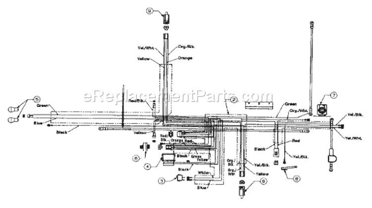 Page G Diagram and Parts List for 13BH660F033 2001 MTD Lawn Tractor