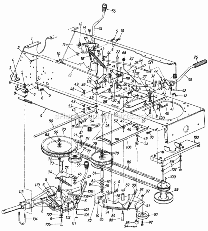 Page D Diagram and Parts List for 140-840H327  MTD Lawn Tractor
