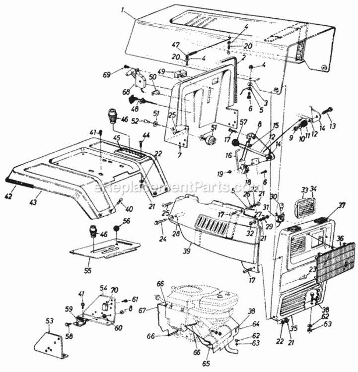 Style_8 Diagram and Parts List for 140-848H206  MTD Lawn Tractor