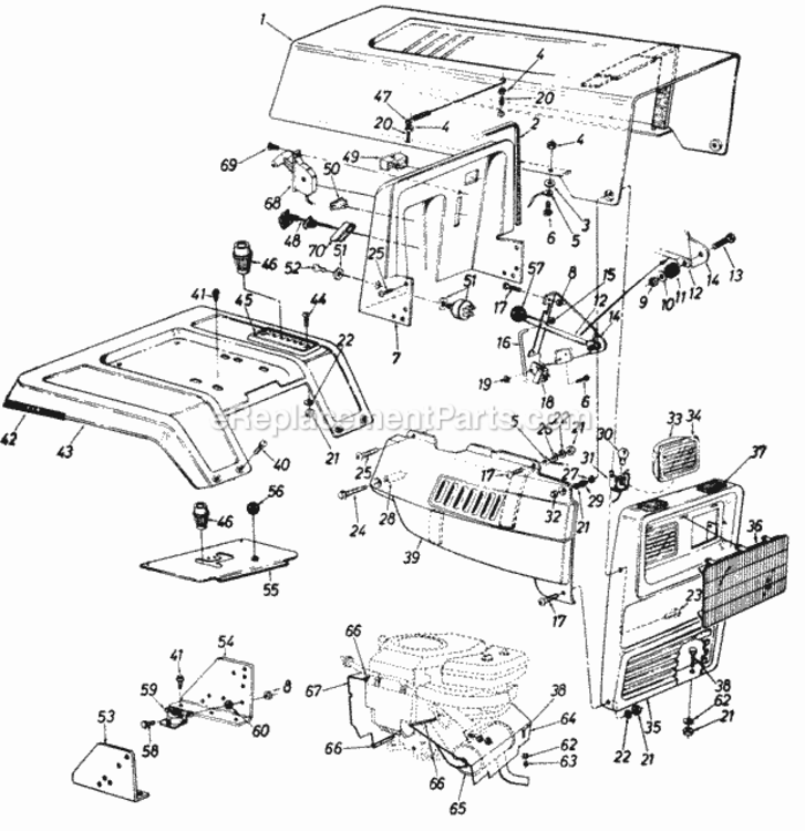 Parts Diagram and Parts List for 141-848H206  MTD Lawn Tractor