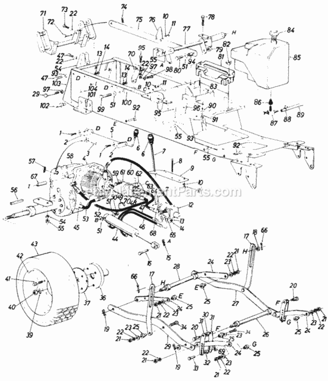 Disc_Brake_Assembly_Part_Ii Diagram and Parts List for 142-995-205 1992 MTD Lawn Tractor