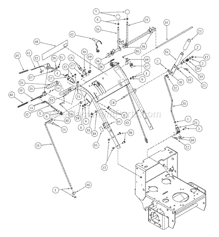 Page F Diagram and Parts List for 1436H 55AE331R195 MTD Lawn Mower
