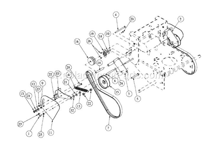 Page K Diagram and Parts List for 1448G 55AE231S195 - 2000 MTD Lawn Mower