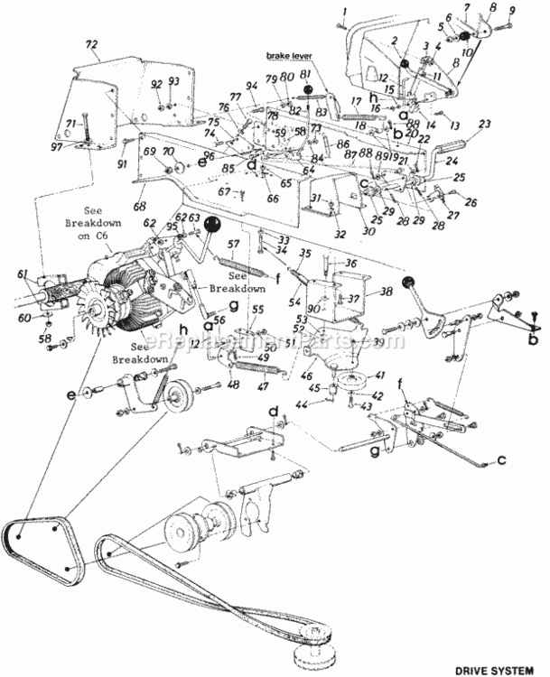 Parts Diagram and Parts List for 145-843-000 1985 MTD Lawn Tractor