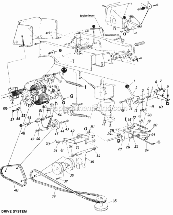 Page E Diagram and Parts List for 145-843-000 1985 MTD Lawn Tractor