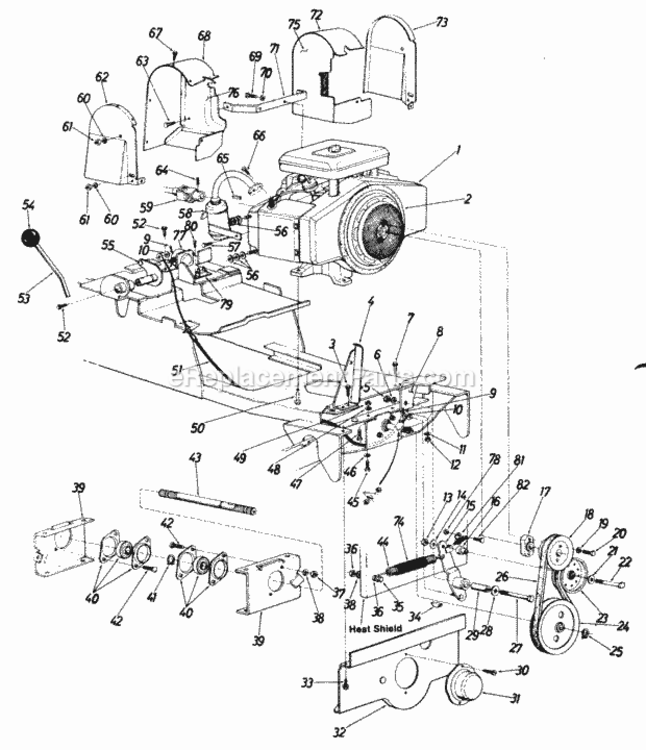 Page D Diagram and Parts List for 145-995-000 1985 MTD Lawn Tractor