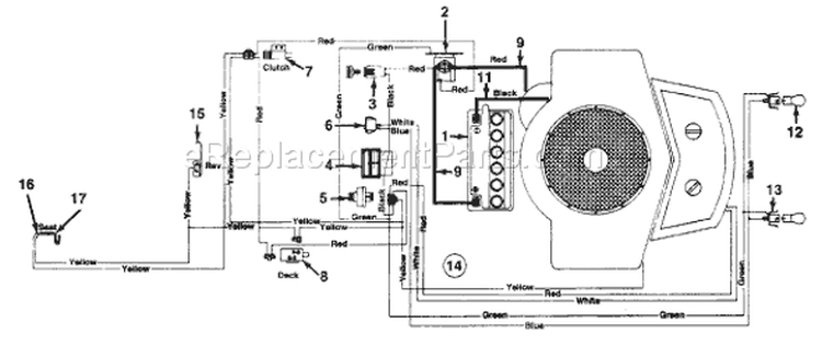 Page C Diagram and Parts List for 145Q849H033 1995 MTD Lawn Tractor