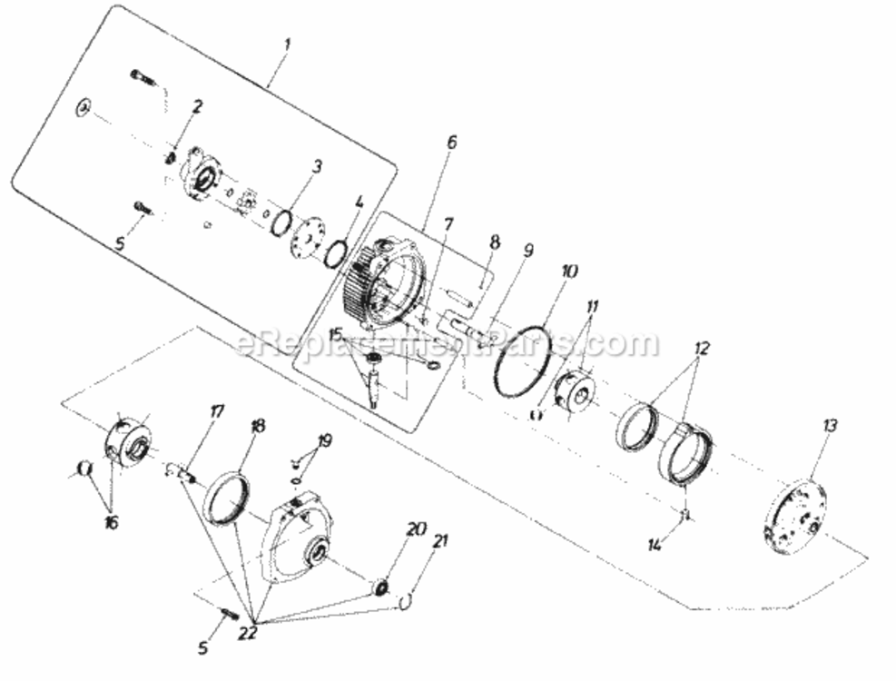 Hydrostatic_Transmission Diagram and Parts List for 146-995-000 1986 MTD Lawn Tractor