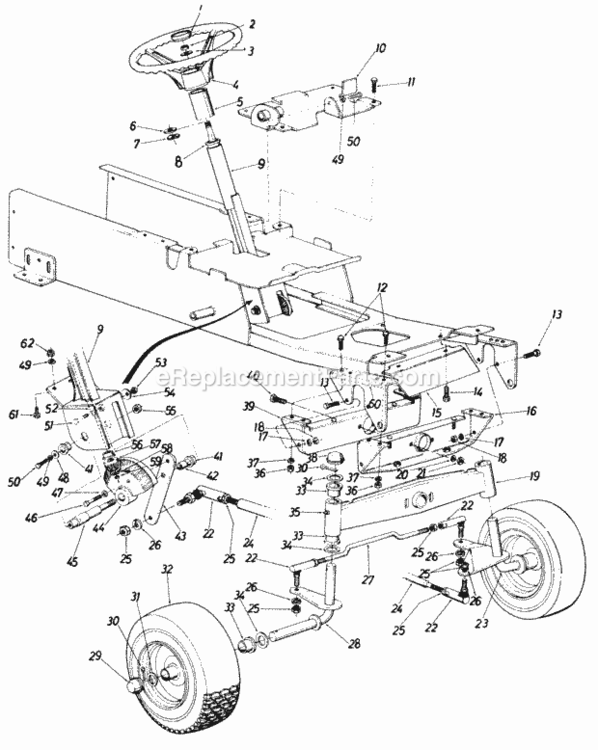 Page F Diagram and Parts List for 146-995-000 1986 MTD Lawn Tractor