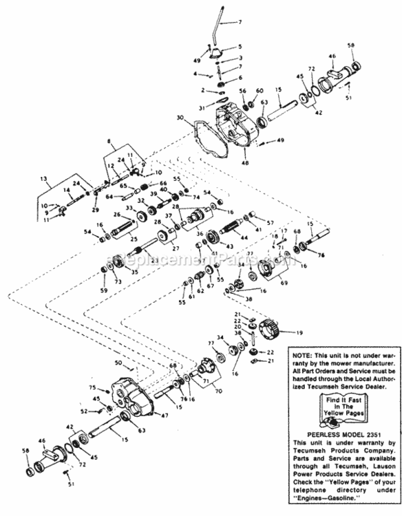 Page F Diagram and Parts List for 147-822-009 1987 MTD Lawn Tractor