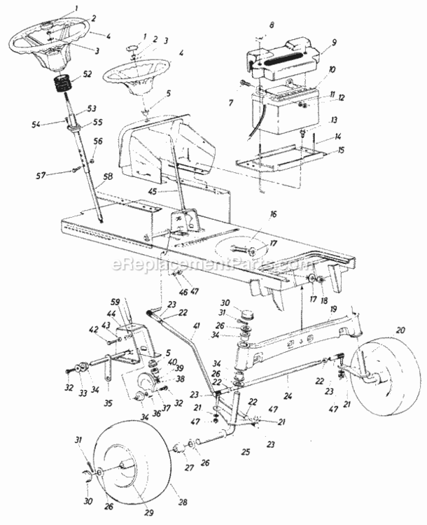 Page C Diagram and Parts List for 148-812-135  MTD Lawn Tractor