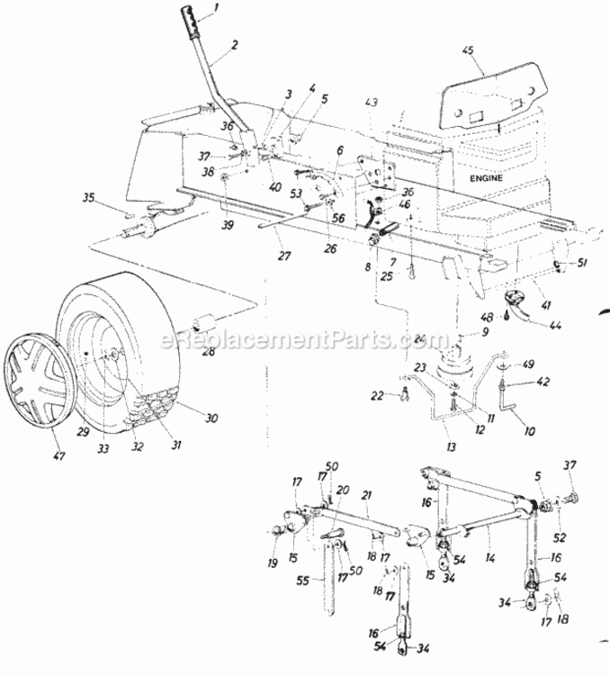 Page D Diagram and Parts List for 148-814-401 1988 MTD Lawn Tractor