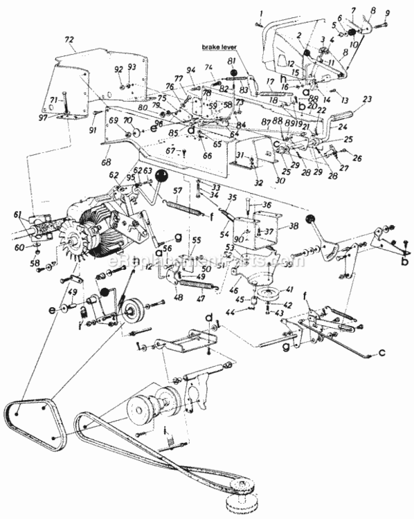 Page E Diagram and Parts List for 148-862-135  MTD Lawn Tractor