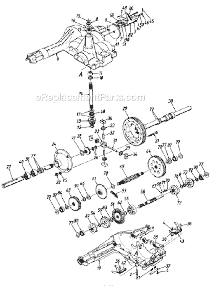 Page G Diagram and Parts List for 149-813-023 1989 MTD Lawn Tractor