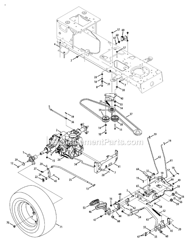 Page A Diagram and Parts List for 14AA815K004 2008 MTD Lawn Tractor