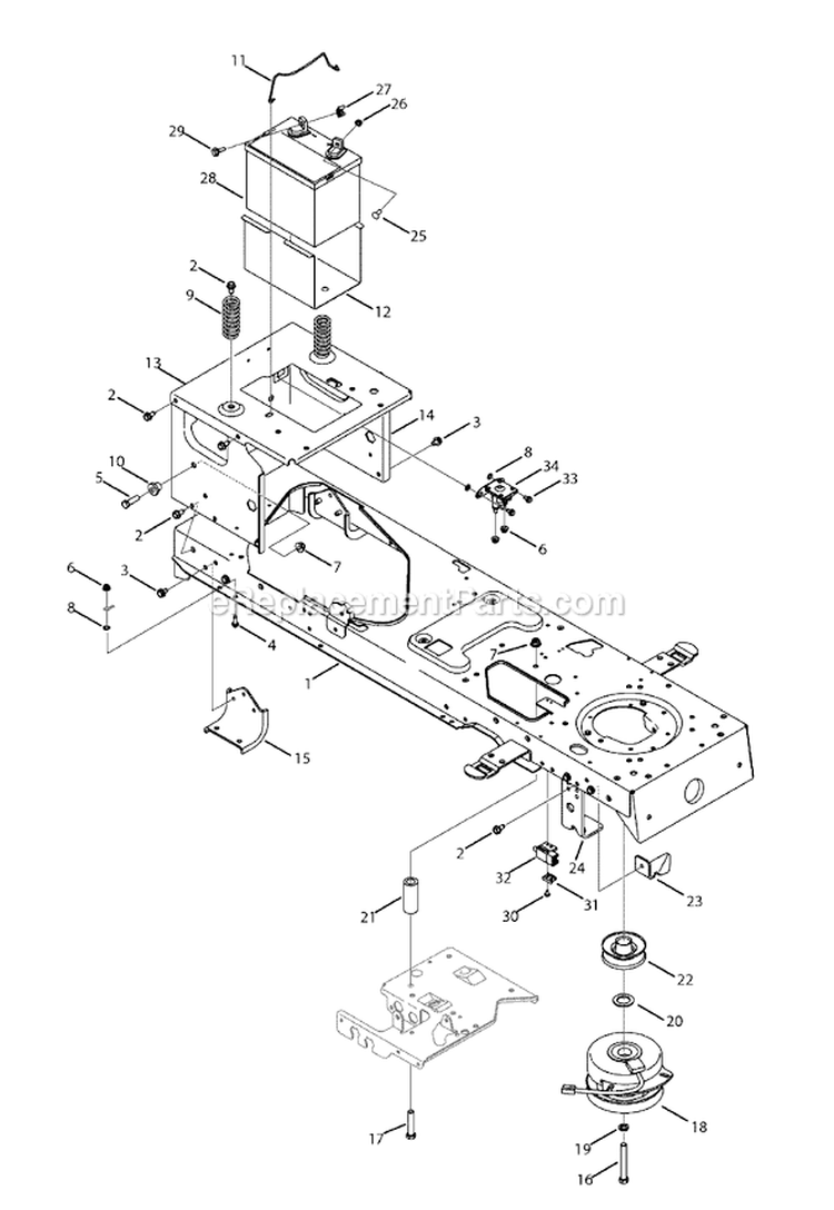Page C Diagram and Parts List for 14AA815K004 2008 MTD Lawn Tractor