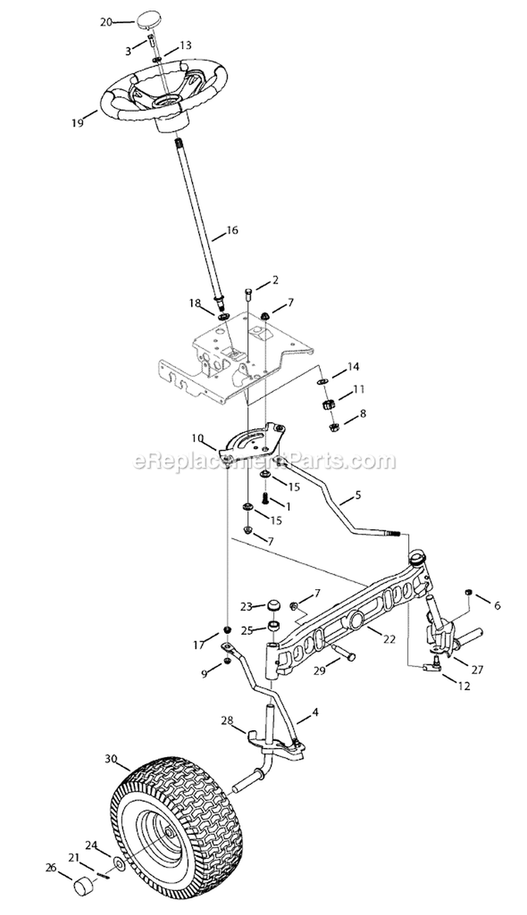 Page H Diagram and Parts List for 14AA815K004 2008 MTD Lawn Tractor