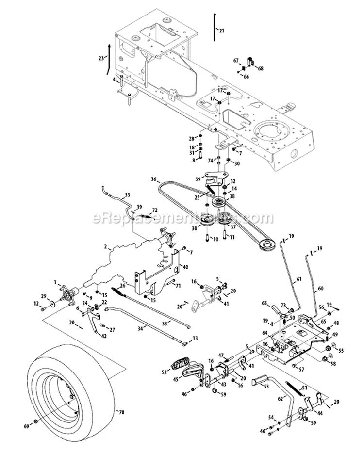 Page B Diagram and Parts List for 14AA815K033 2009 MTD Lawn Tractor