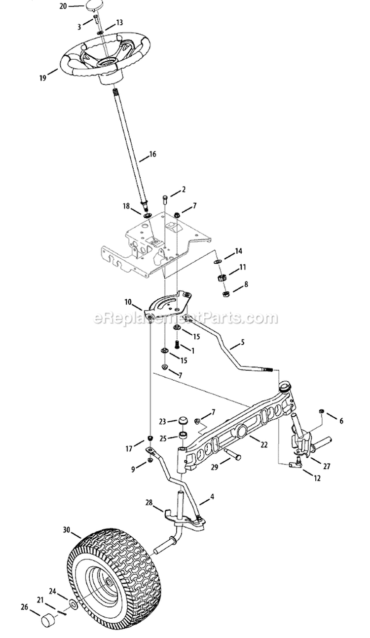 Page H Diagram and Parts List for 14AA815K033 2009 MTD Lawn Tractor