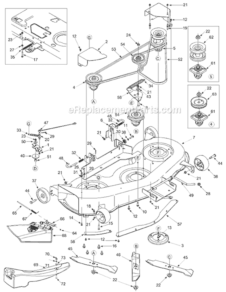 Page B Diagram and Parts List for 14AI808H372 2004 MTD Lawn Tractor
