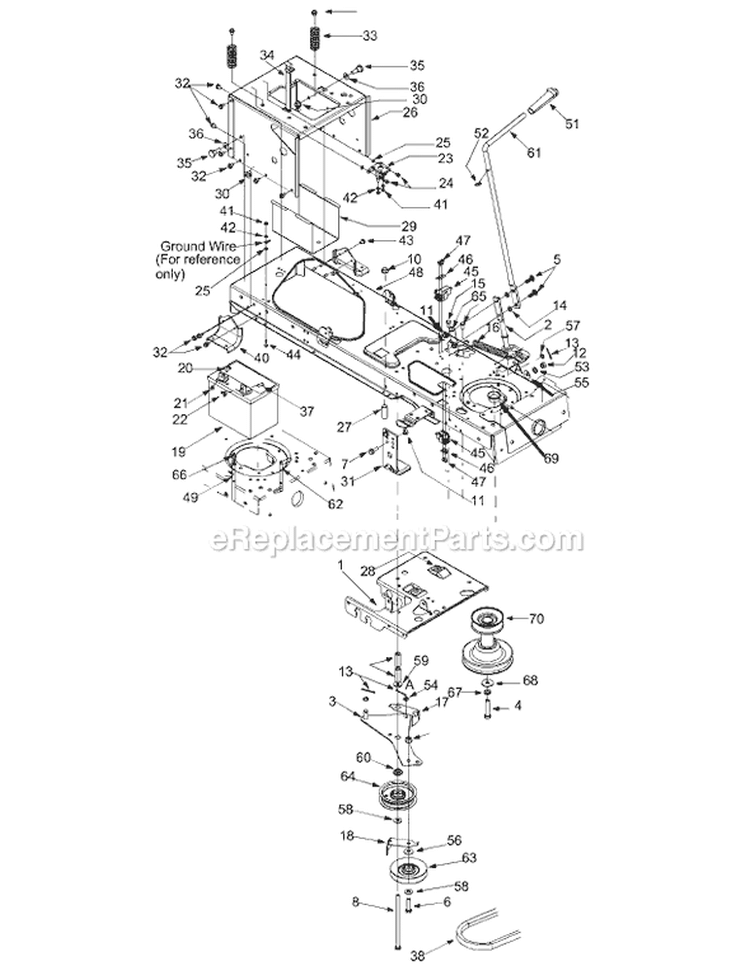 Page F Diagram and Parts List for 14AI808H372 2004 MTD Lawn Tractor