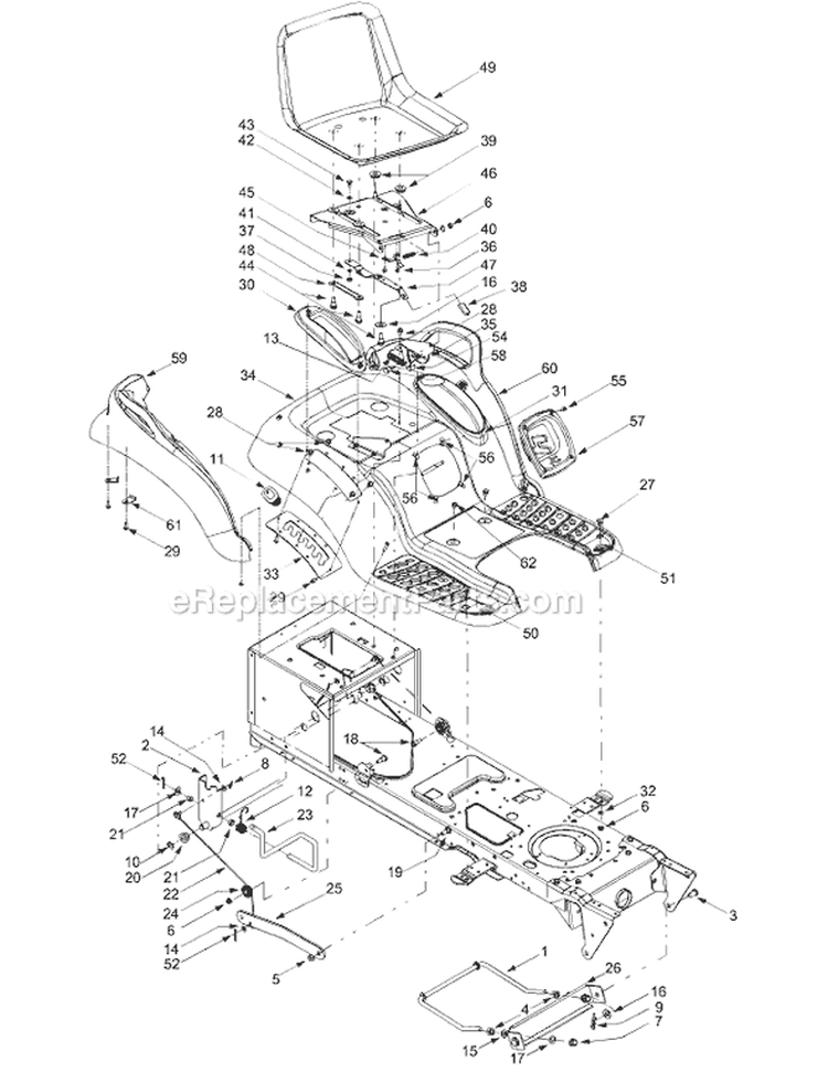 Page G Diagram and Parts List for 14AI808H372 2004 MTD Lawn Tractor