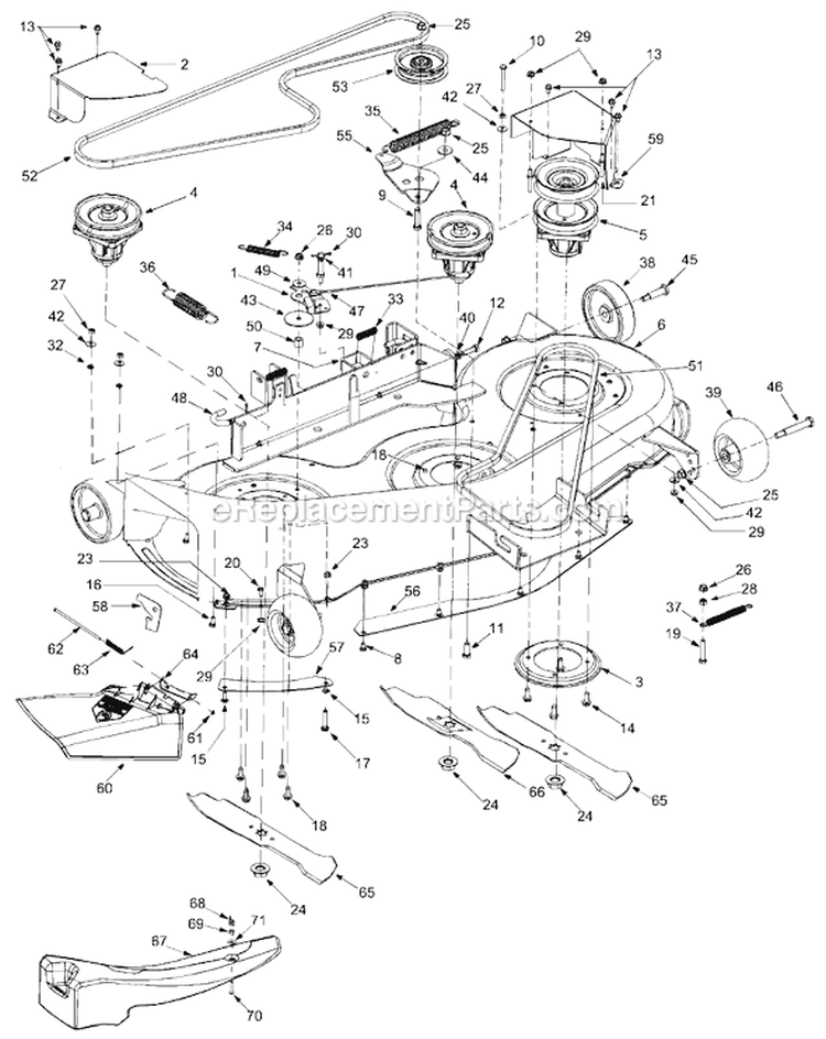 Page B Diagram and Parts List for 14AT808H300 2003 MTD Lawn Tractor