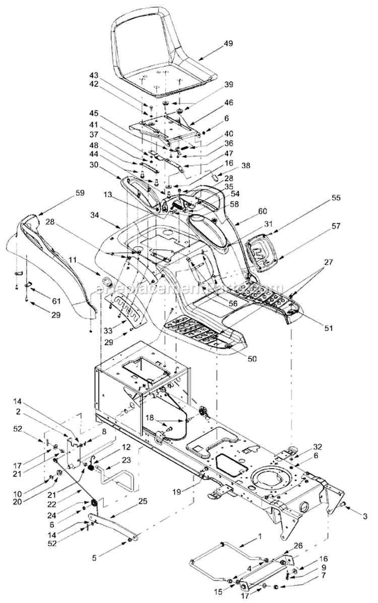 Page G Diagram and Parts List for 14AT808H300 2003 MTD Lawn Tractor