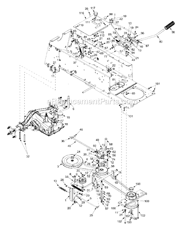 Page D Diagram and Parts List for 14AU848H077 2002 MTD Lawn Tractor