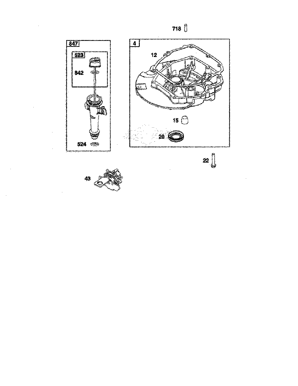 Sump/lubrication Diagram and Parts List for 12AVP7BB799  MTD Lawn Mower