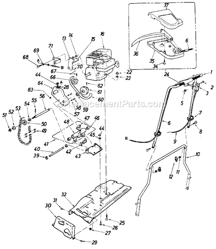 Page A Diagram and Parts List for 157-590-002 1987 MTD Lawn Tractor