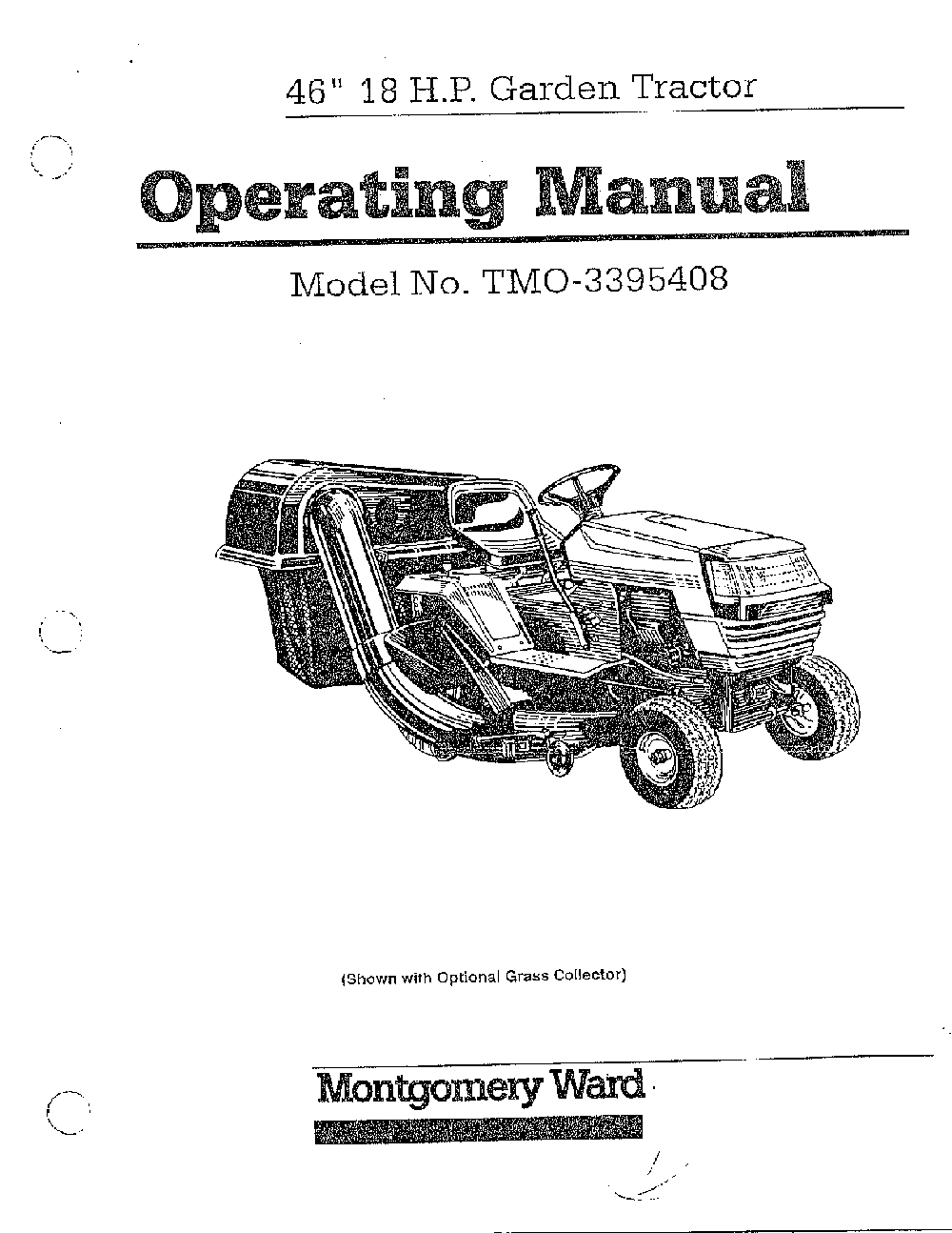 18hp/46" garden tractor Diagram and Parts List for 3395408  MTD Lawn Tractor
