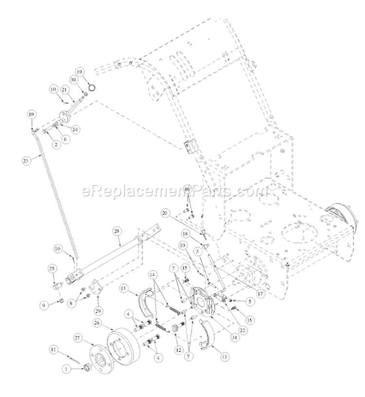 Page C Diagram and Parts List for 1436H 55AE331R195 MTD Lawn Mower