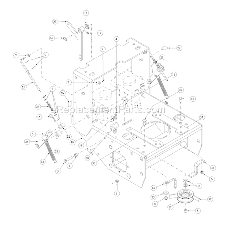 Page E Diagram and Parts List for 1436H 55AE331R195 MTD Lawn Mower