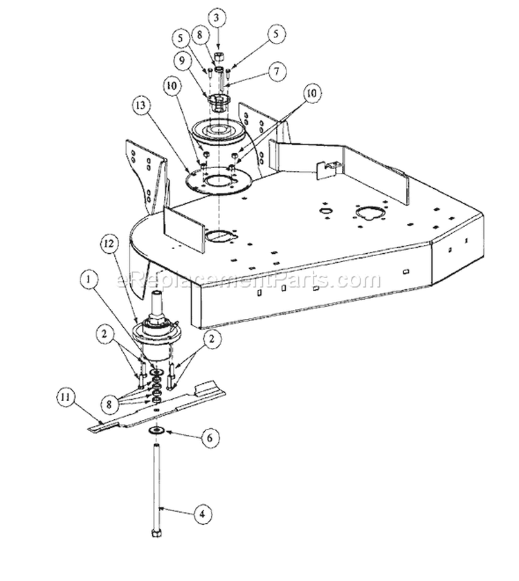 Page H Diagram and Parts List for 1652G 55AE223T195 - 2000 MTD Lawn Mower