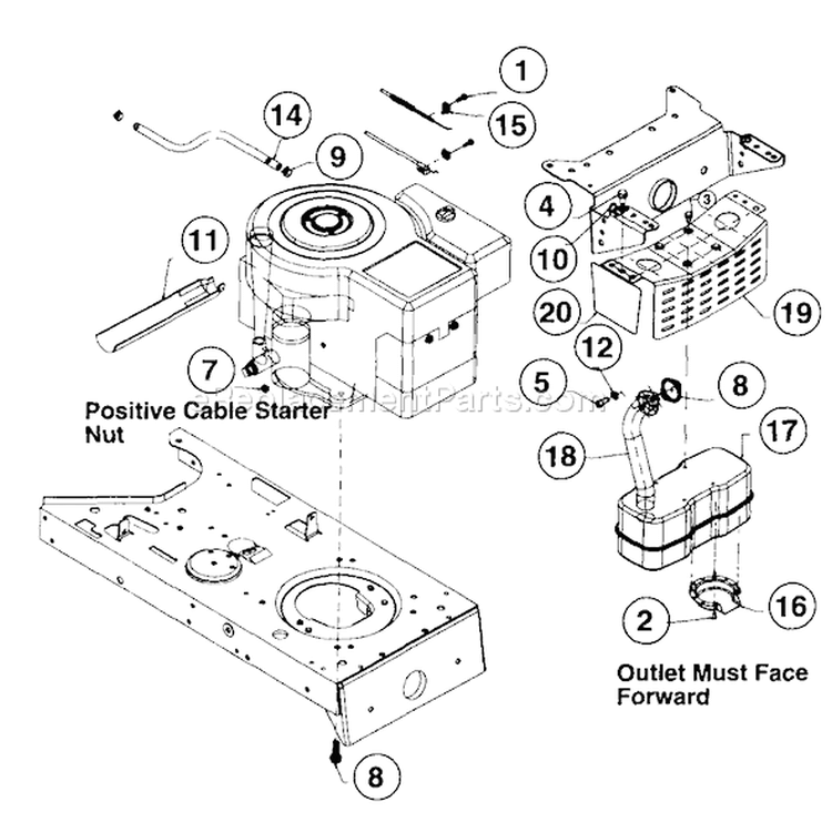 Page L Diagram and Parts List for 165M695G352 1670874 -1996 MTD Lawn Tractor