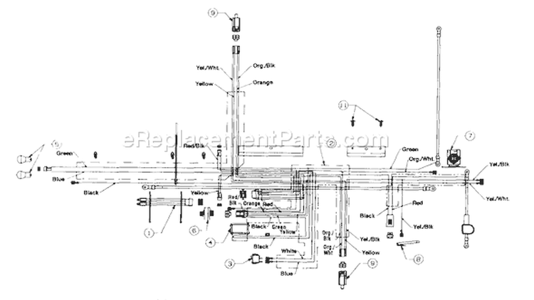 Page D Diagram and Parts List for 165M695G352 1670874 -1996 MTD Lawn Tractor
