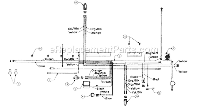 Page F Diagram and Parts List for 165M695G352 1670874 -1996 MTD Lawn Tractor