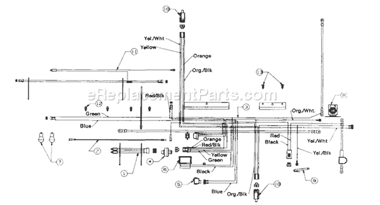 Page D Diagram and Parts List for 136Q695H352 1996 MTD Lawn Tractor