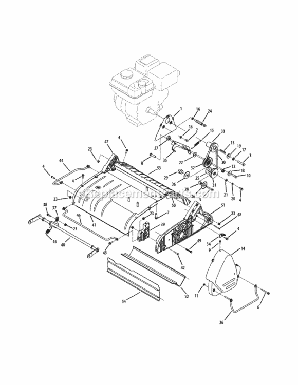 Frame_Assembly Diagram and Parts List for 16CG5AMQ006 2011 MTD Lawn Mower